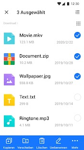 Dateimanager - экран диспетчера файлов