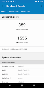 Экран Geekbench 5