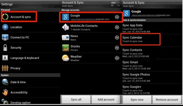 перенести календарь с android на учетную запись google android